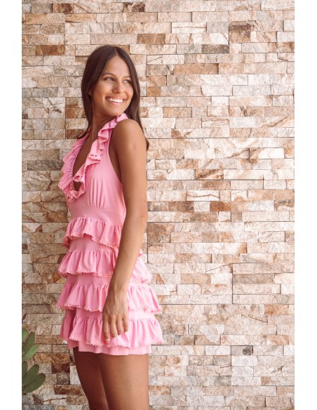 VESTIDO LUZ VIBRANT CIENCIA DEL ALMA ROSADO