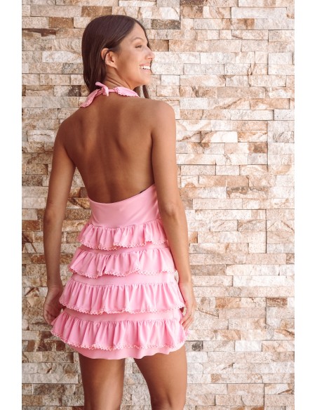 VESTIDO LUZ VIBRANT CIENCIA DEL ALMA ROSADO