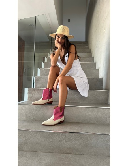 VAQUERAS LUZ VIBRANT FUCSIA/BEIGE