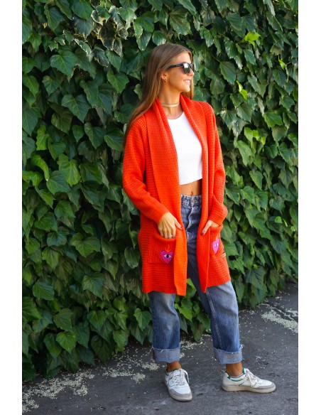 CÁRDIGAN LUZ VIBRANT MAKE A WISH Naranjo Estrella Naranjo neón