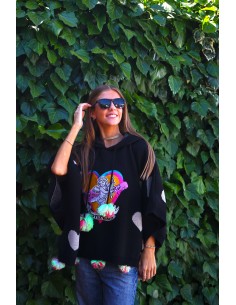 PONCHO CORTO LUZ VIBRANT...