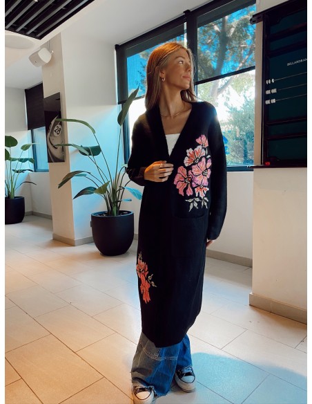 CÁRDIGAN MINGA LA-ROSE NEGRO